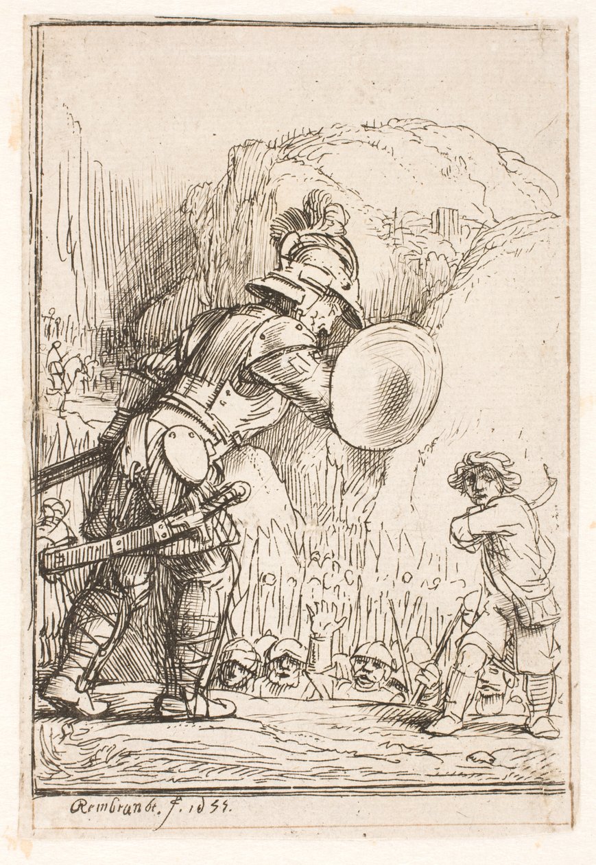 David y Goliat de Rembrandt van Rijn