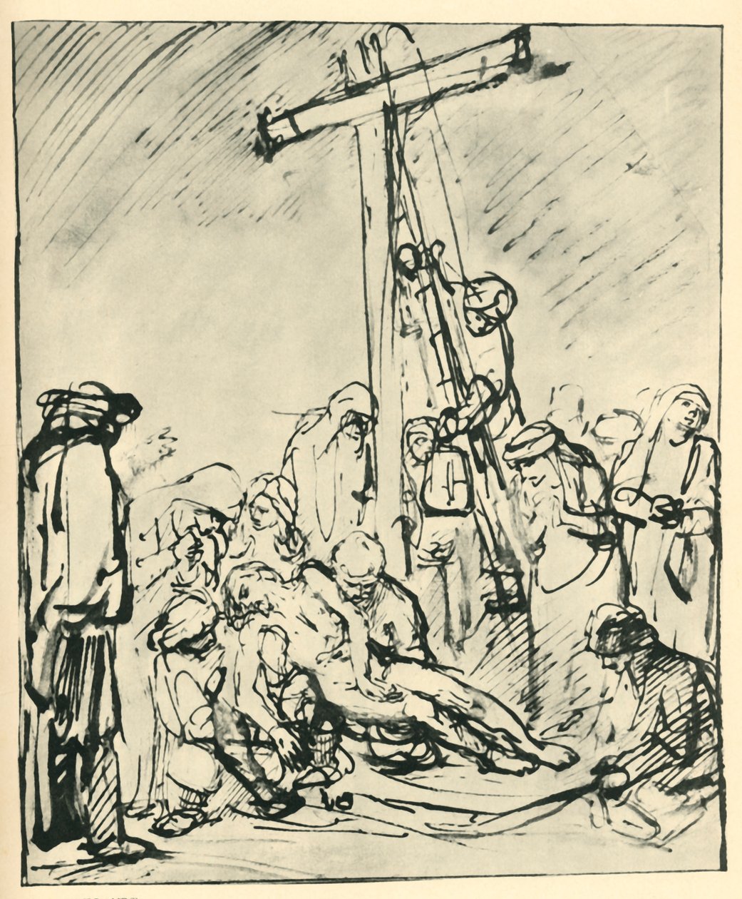 Descendimiento de la Cruz, c1650, 1943 de Rembrandt van Rijn