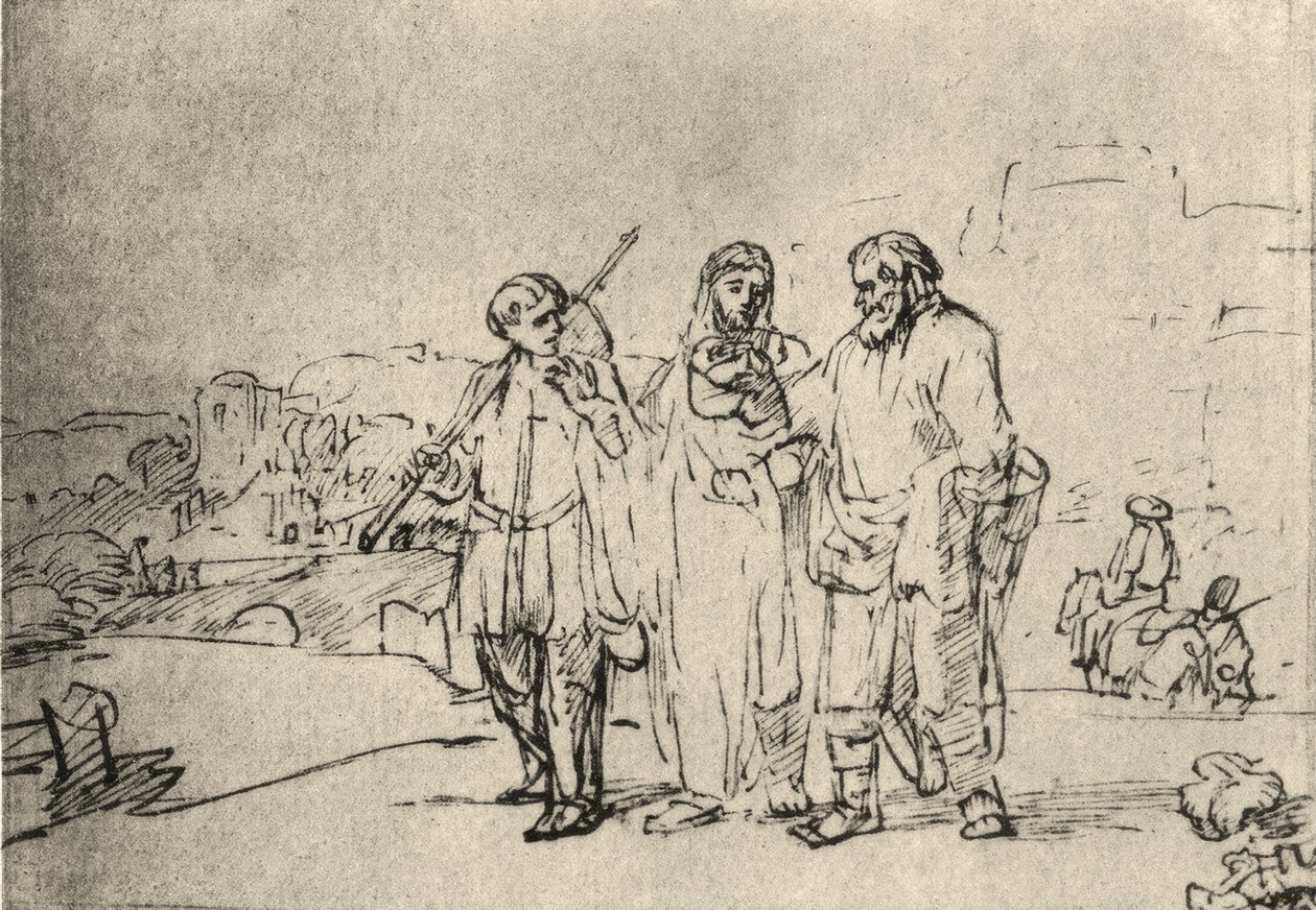 El camino a Emaús de Rembrandt van Rijn