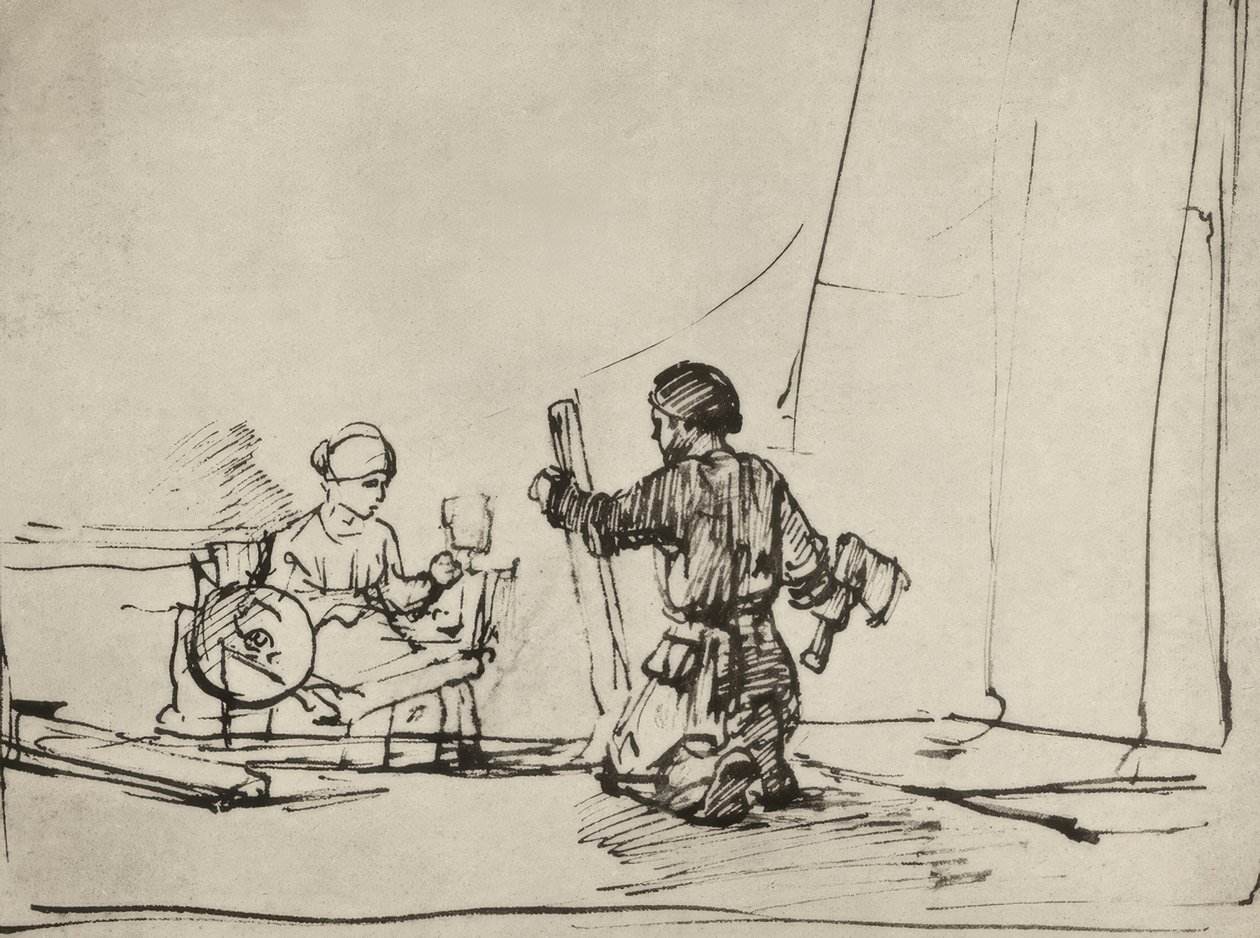 La Sagrada Familia en el taller de Rembrandt van Rijn