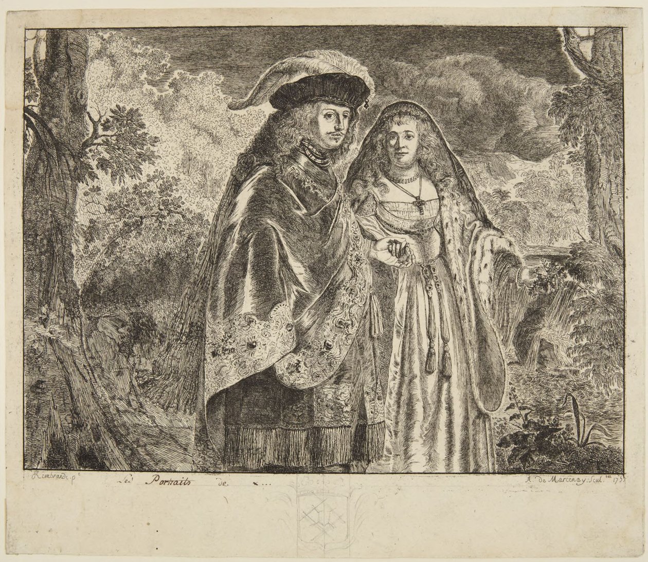 Llamado «El hombre de la pluma blanca» de Rembrandt van Rijn