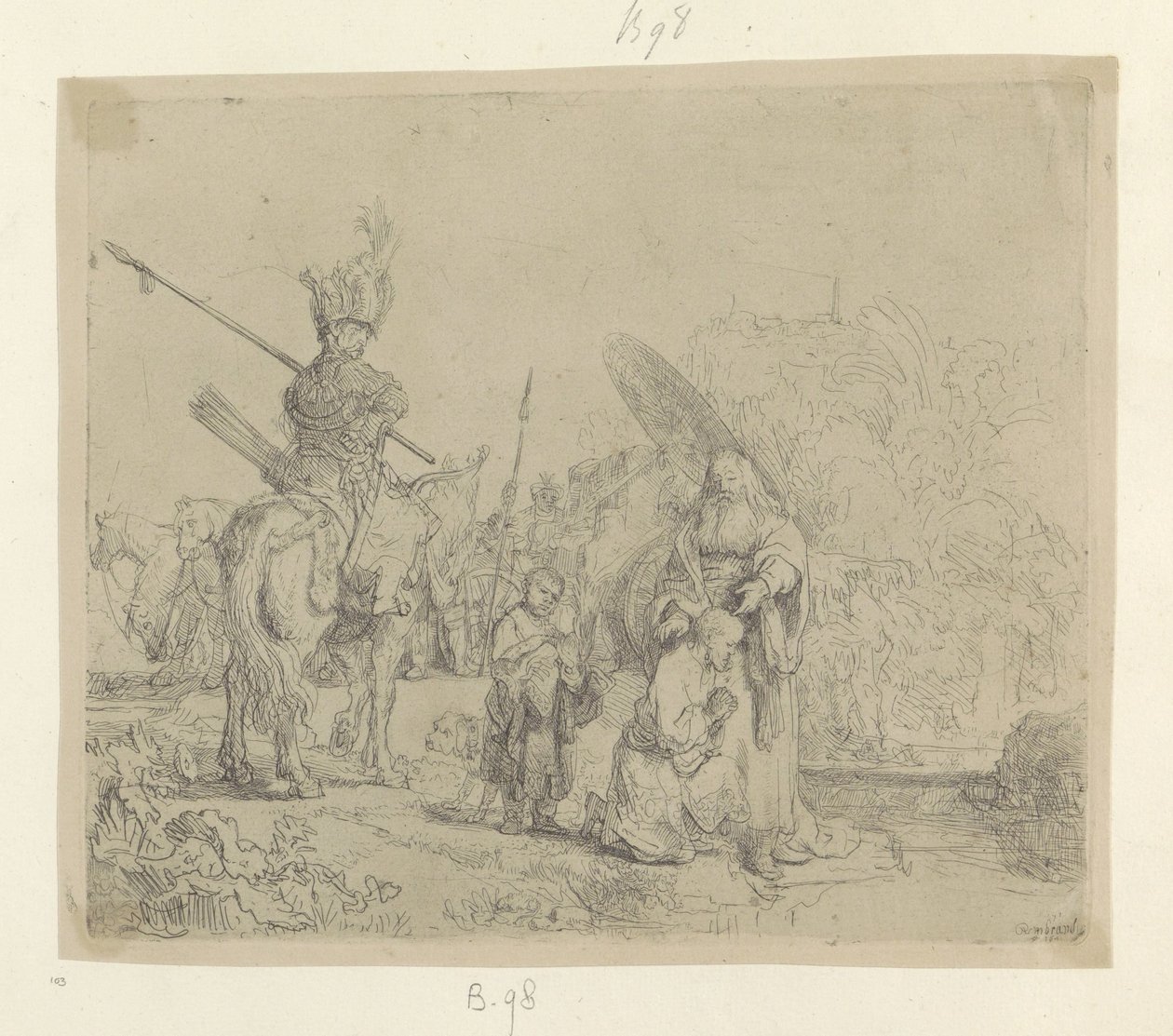 doop van de kamerling Colección de ochenta y cinco grabados originales (título de la serie) de Rembrandt van Rijn