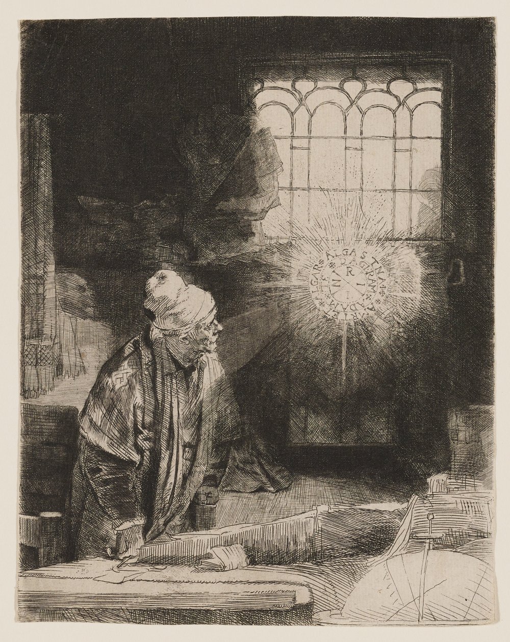 Fausto (El erudito en su estudio) de Rembrandt van Rijn