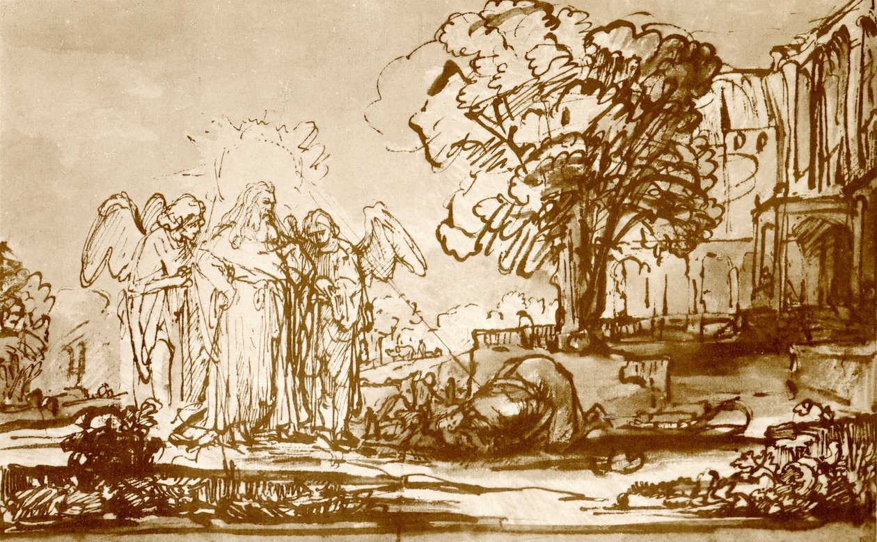 Dios Padre aparece a Abraham de Rembrandt van Rijn