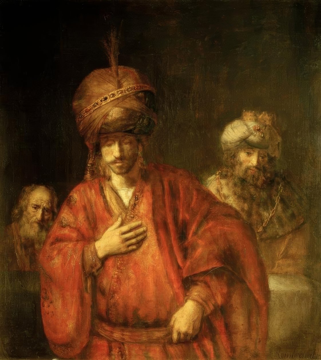 Hamán en desgracia de Rembrandt van Rijn