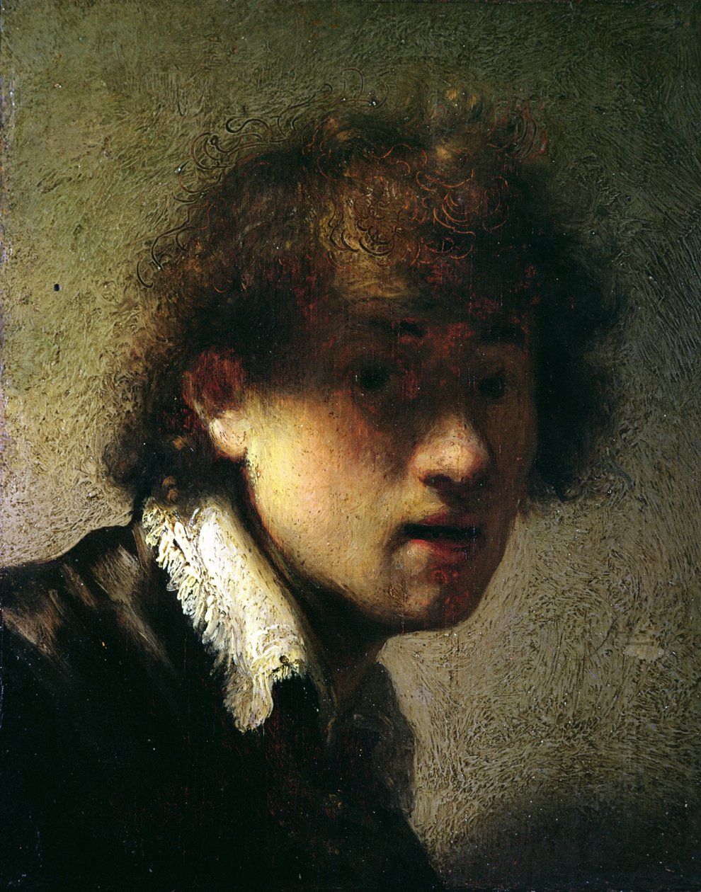 Cabeza de un joven o autorretrato, 1629 de Rembrandt van Rijn