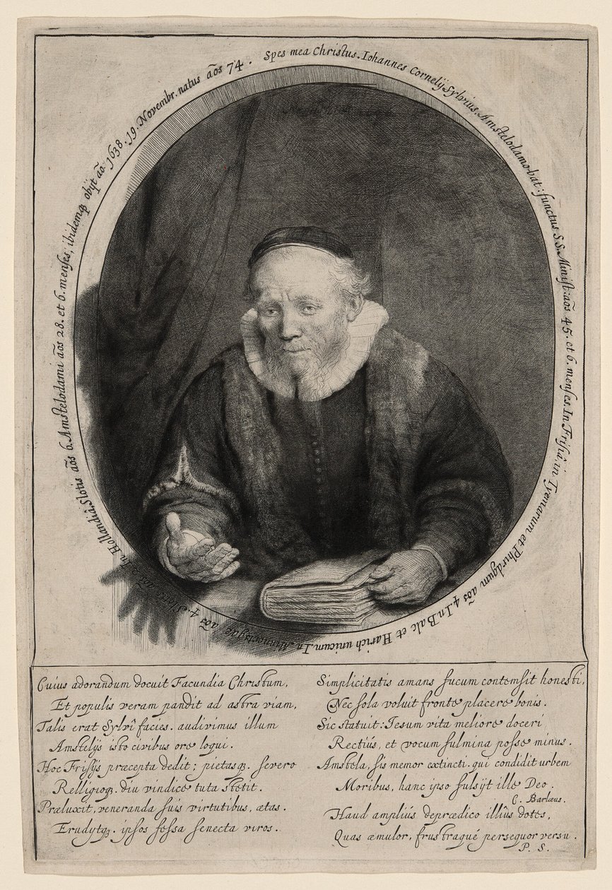 Jan Cornelius Sylvius, Predicador de Rembrandt van Rijn