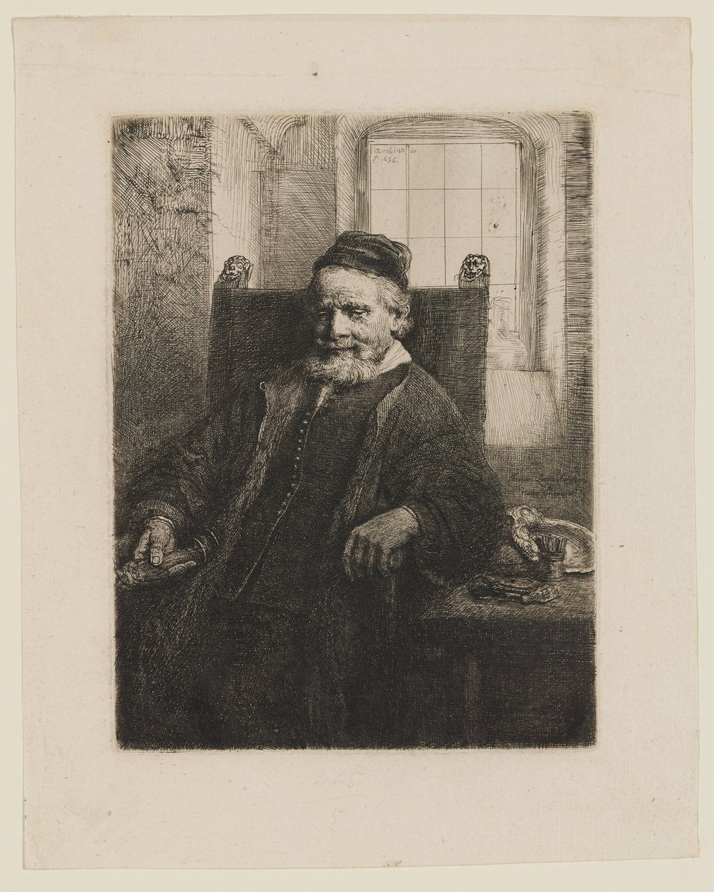 Jan Lutma, anciano, orfebre y escultor de Rembrandt van Rijn