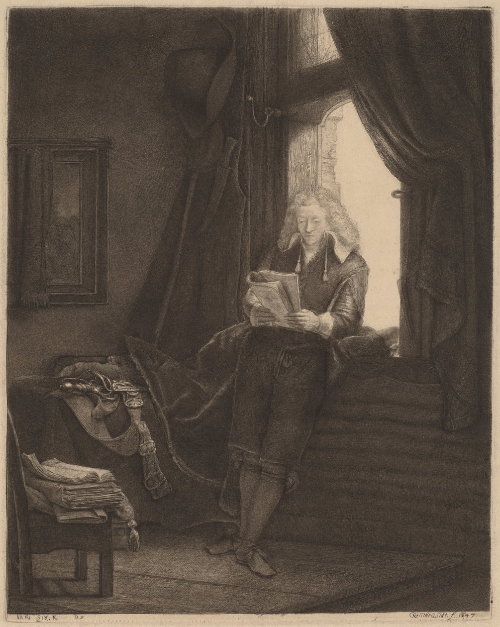 Jan Six de Rembrandt van Rijn