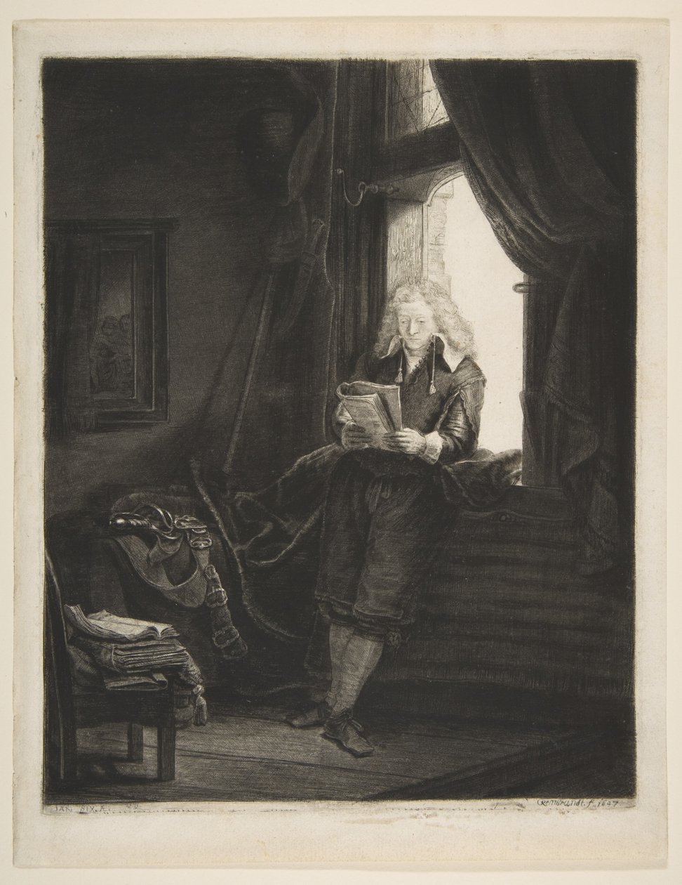 Jan Six, 1647 de Rembrandt van Rijn