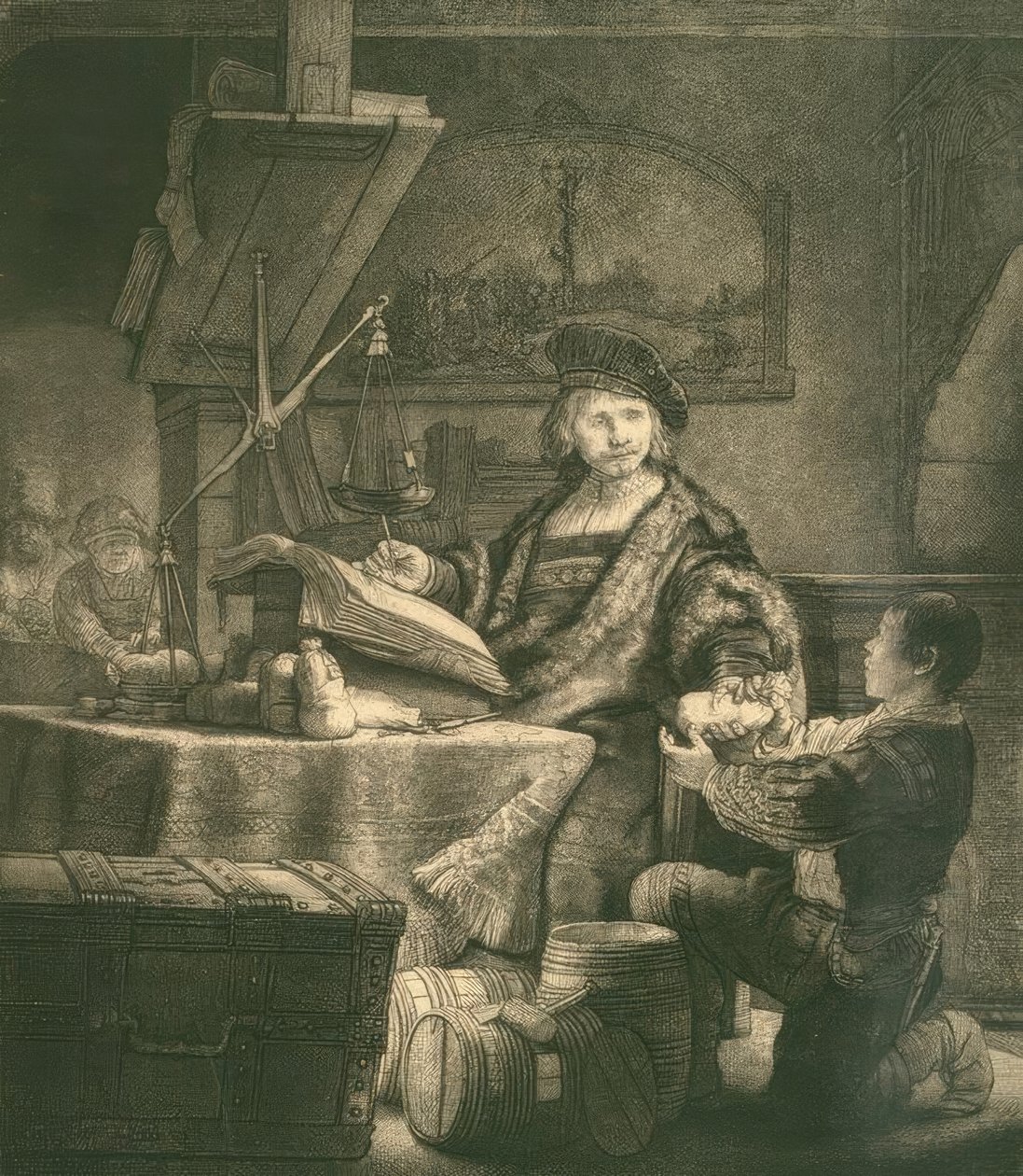 Jan Uijtenbogaert, llamado el Pesador de Oro de Rembrandt van Rijn
