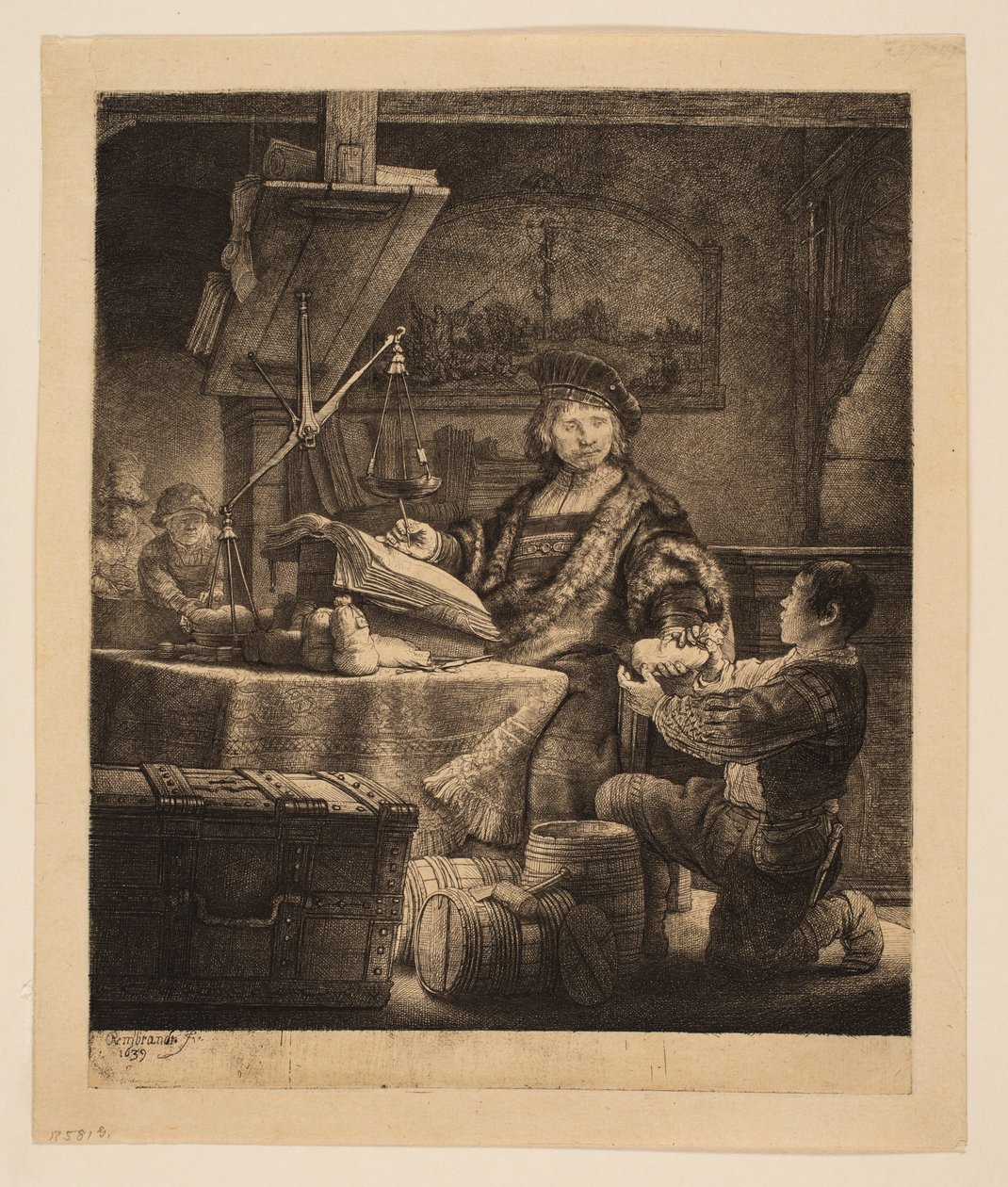Jan Uytenbogaert, receptor general ("El pesador de oro") de Rembrandt van Rijn