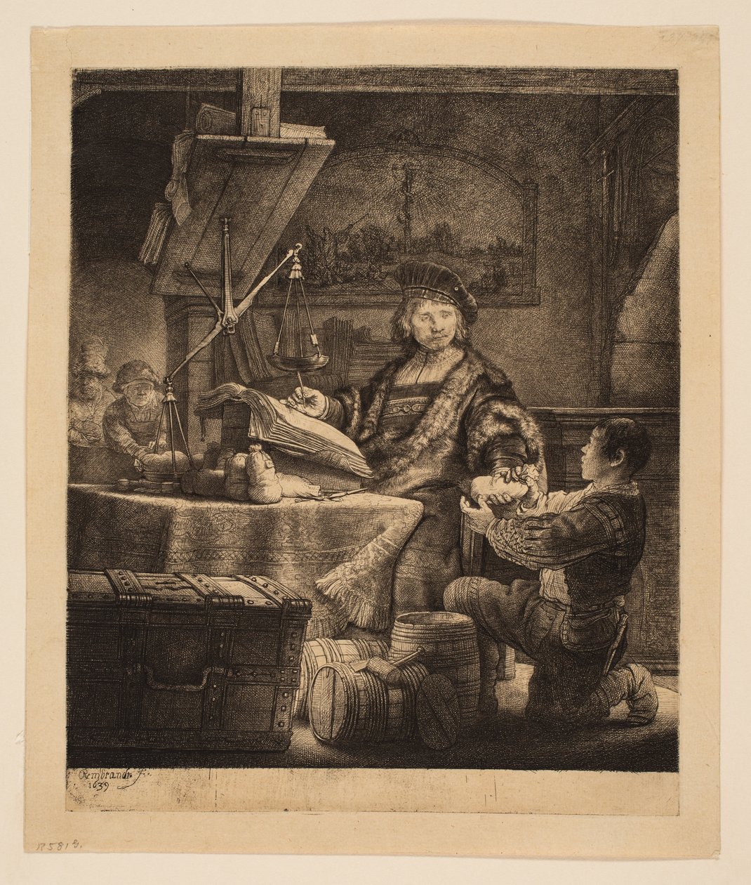 Jan Uytenbogaert, receptor general ("El pesador de oro") de Rembrandt van Rijn