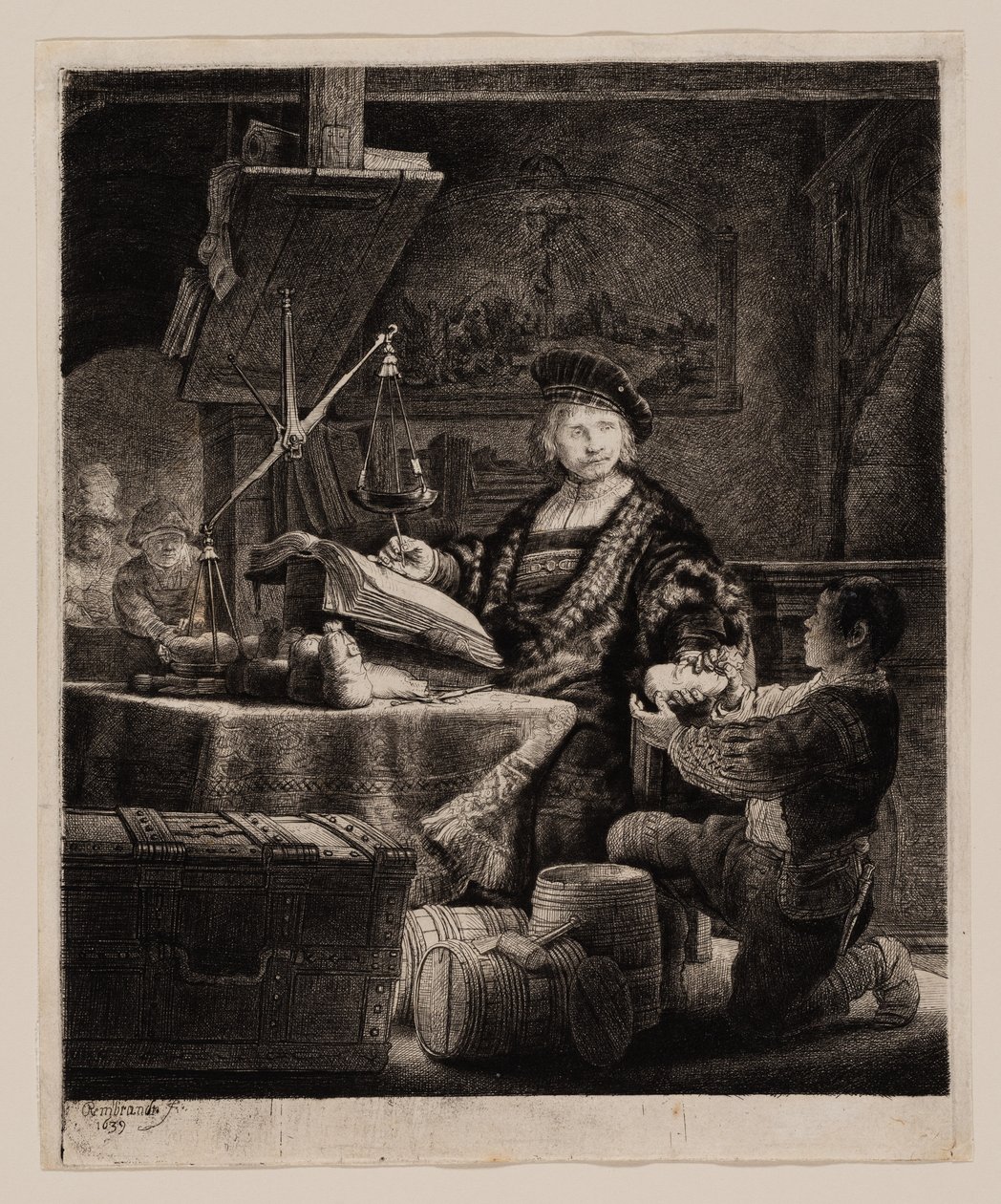 Jan Uytenbogaert, "El Pesador de Oro" de Rembrandt van Rijn