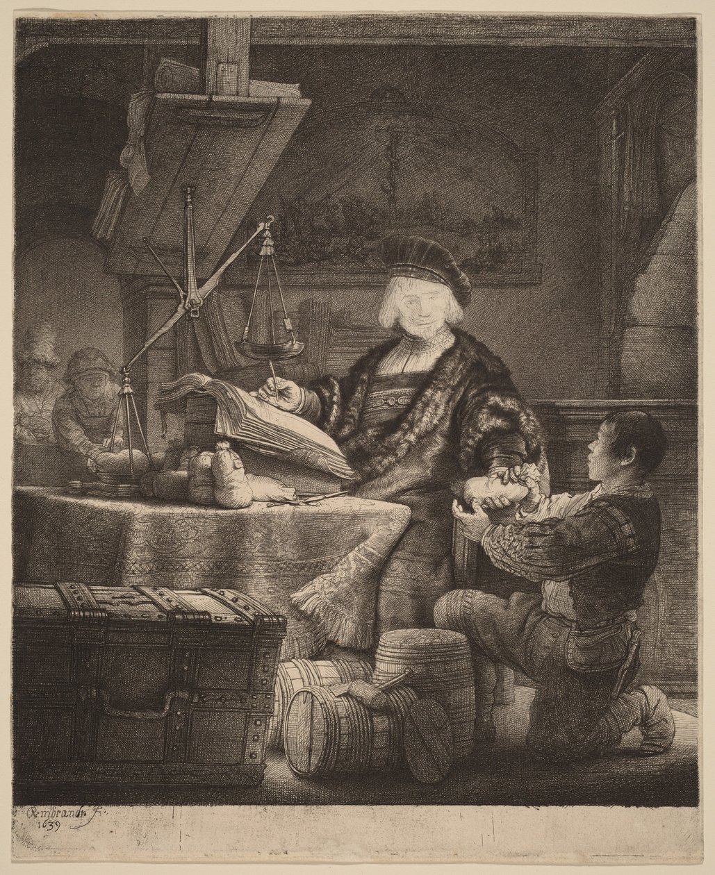 Jan Uytenbogaert, «El pesador de oro» de Rembrandt van Rijn