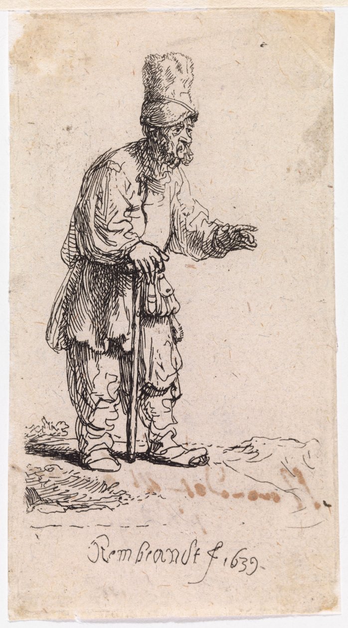 Un judío con gorra de béisbol de Rembrandt van Rijn