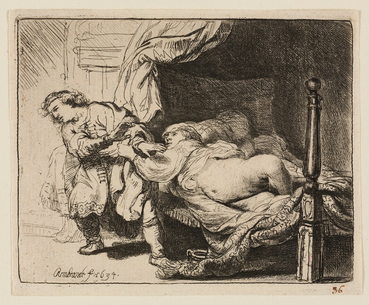 José y la mujer de Potifar de Rembrandt van Rijn