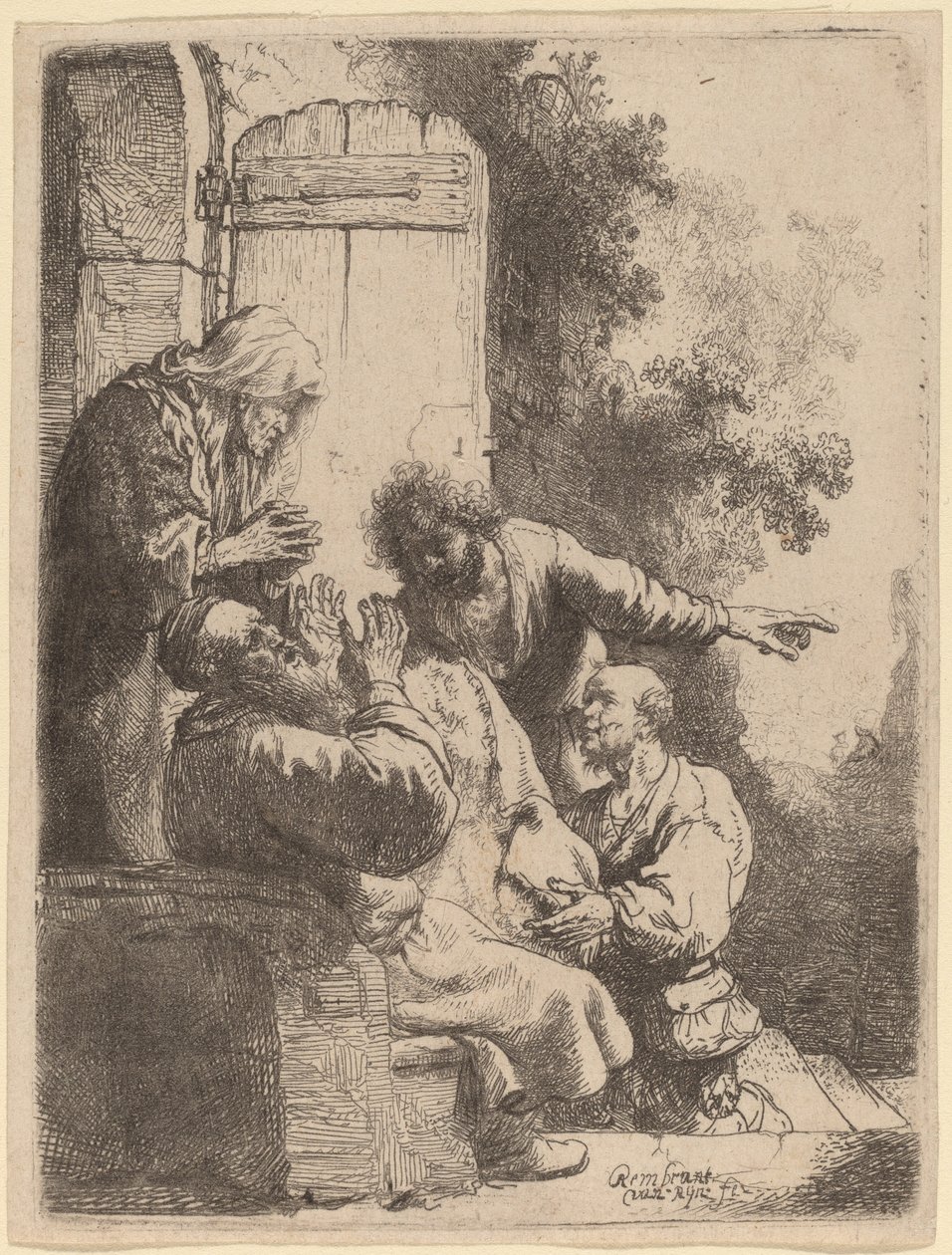 El abrigo de José traído a Jacob de Rembrandt van Rijn