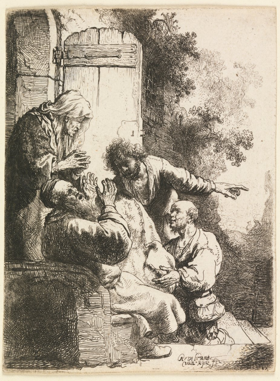 El abrigo de José traído a Jacob de Rembrandt van Rijn