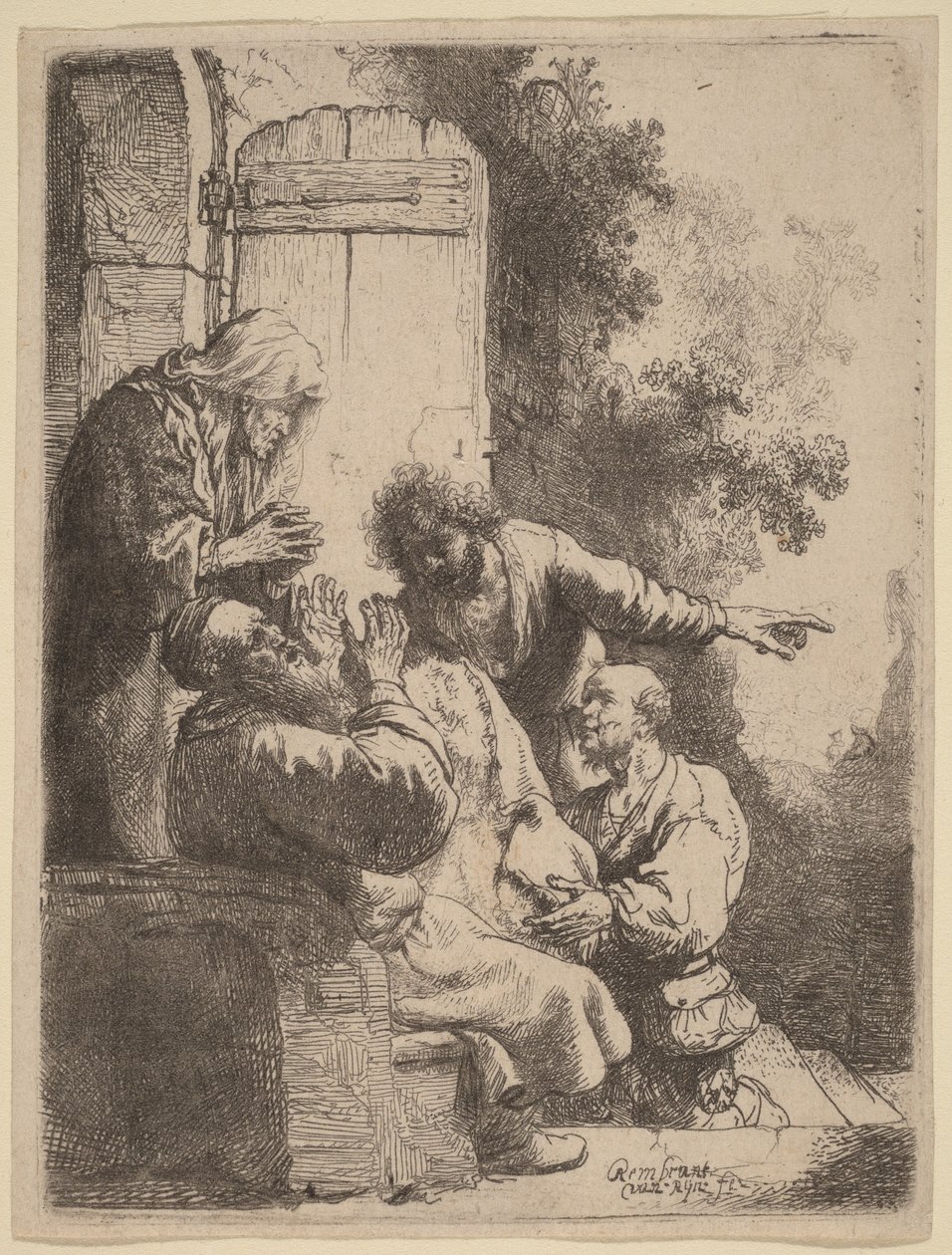 El manto de José, entregado a Jacob de Rembrandt van Rijn