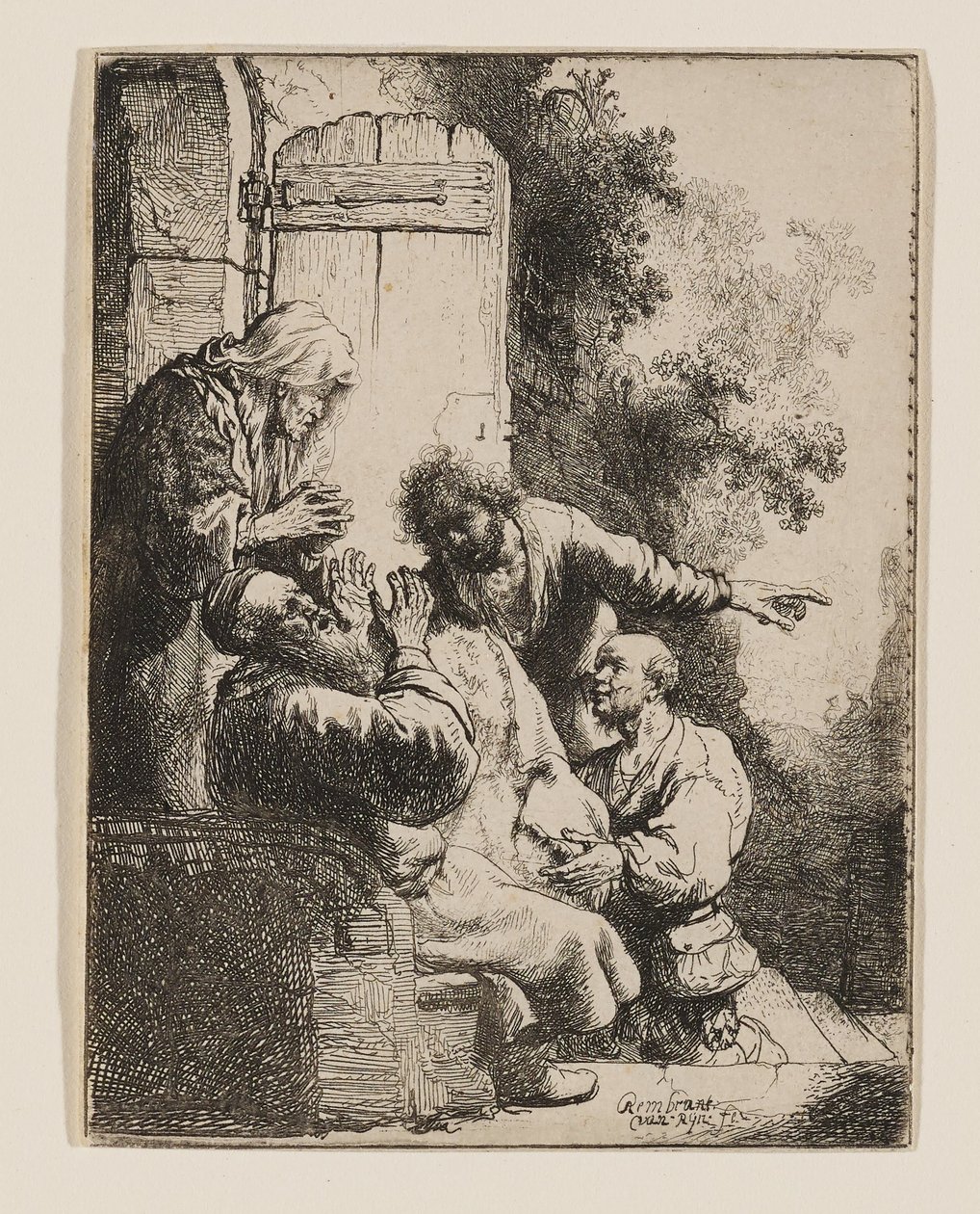 El manto de José, entregado a Jacob de Rembrandt van Rijn