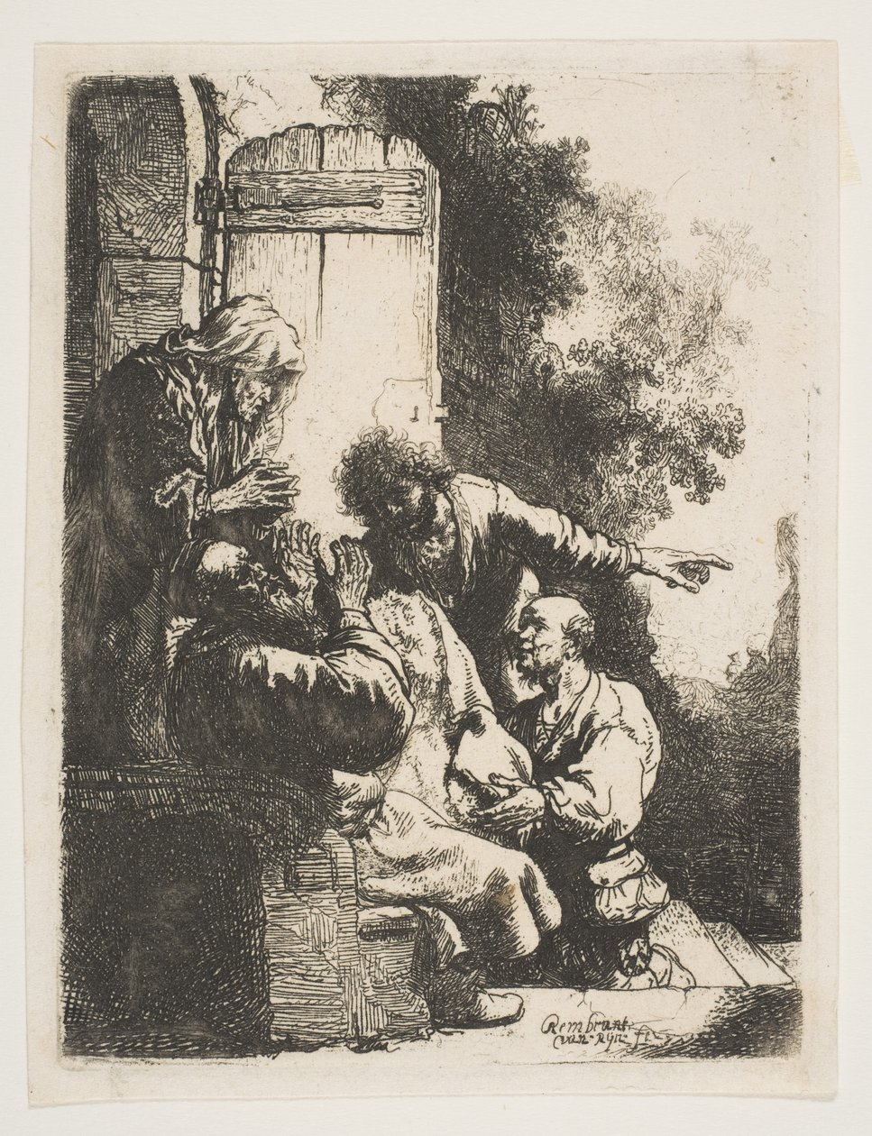 El abrigo de José traído a Jacob, ca. 1633 de Rembrandt van Rijn