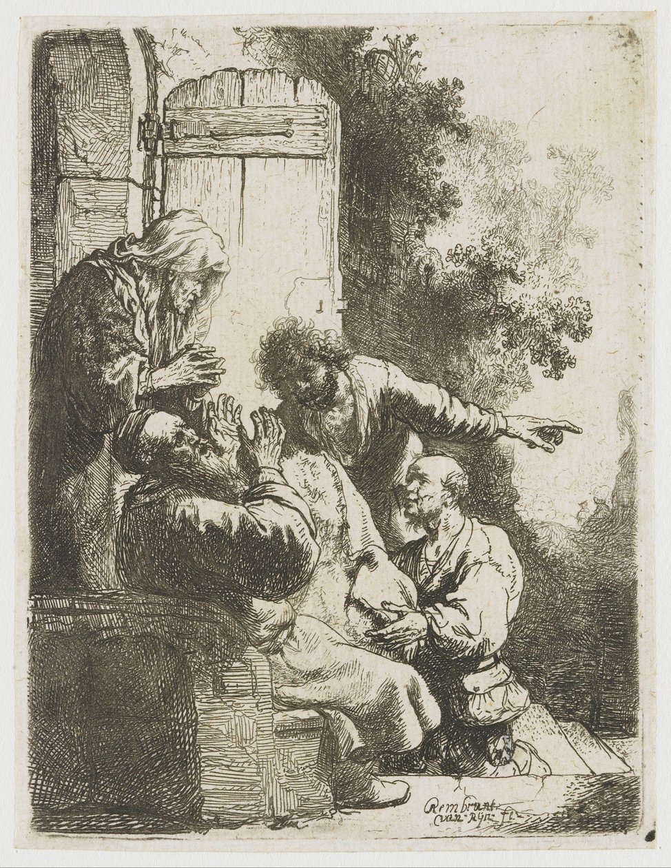 El abrigo de José llevado a Jacob de Rembrandt van Rijn