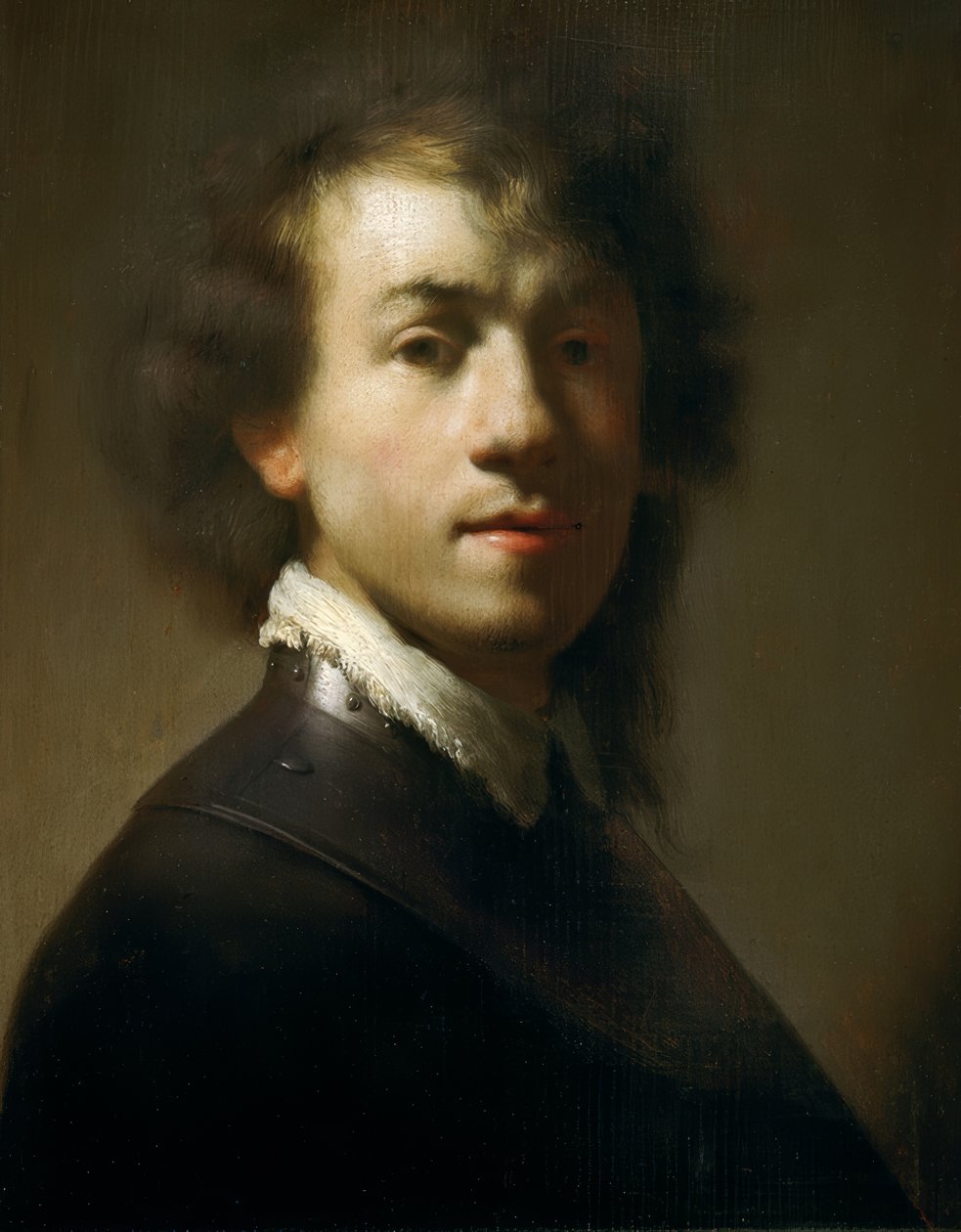 Autorretrato juvenil como guerrero de Rembrandt van Rijn