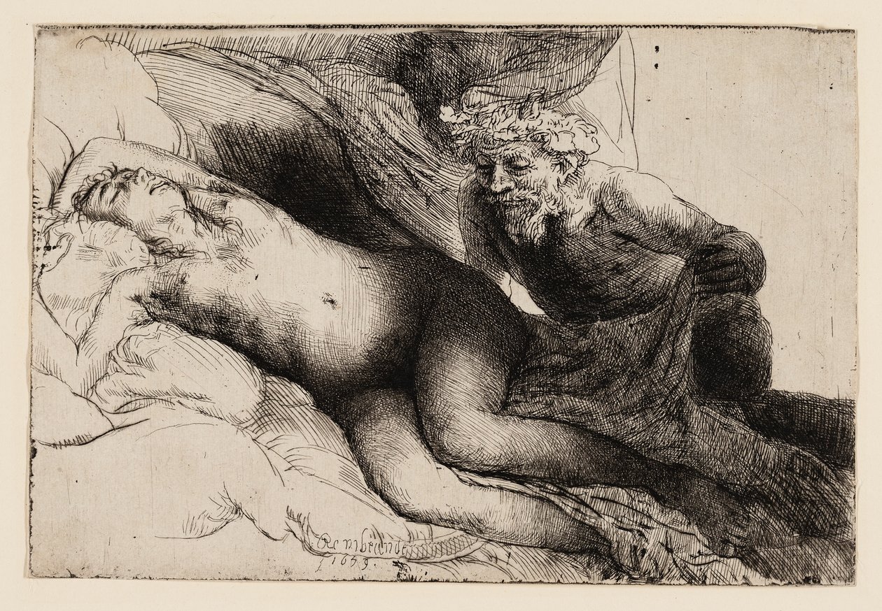 Júpiter y Antíope: La placa más grande de Rembrandt van Rijn