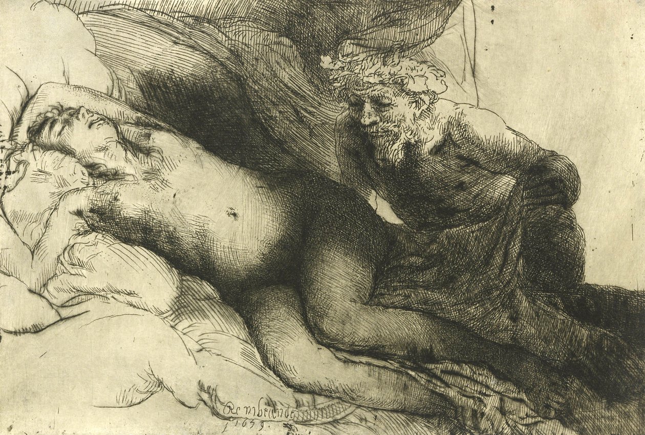 Júpiter y Antíope, c.1659 de Rembrandt van Rijn