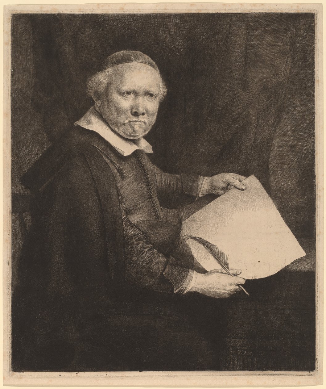 Lieven Willemsz van Coppenol: la placa más grande de Rembrandt van Rijn