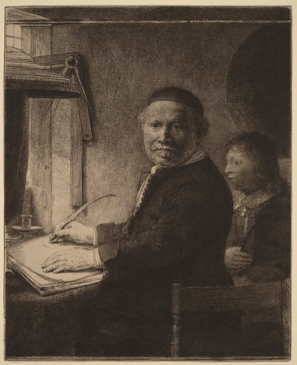 Lieven Willemsz van Coppenol: «The Smaller Plate» de Rembrandt van Rijn