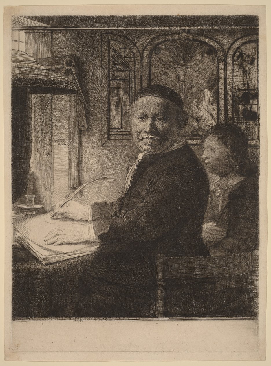 Lieven Willemsz van Coppenol: «The Smaller Plate» de Rembrandt van Rijn