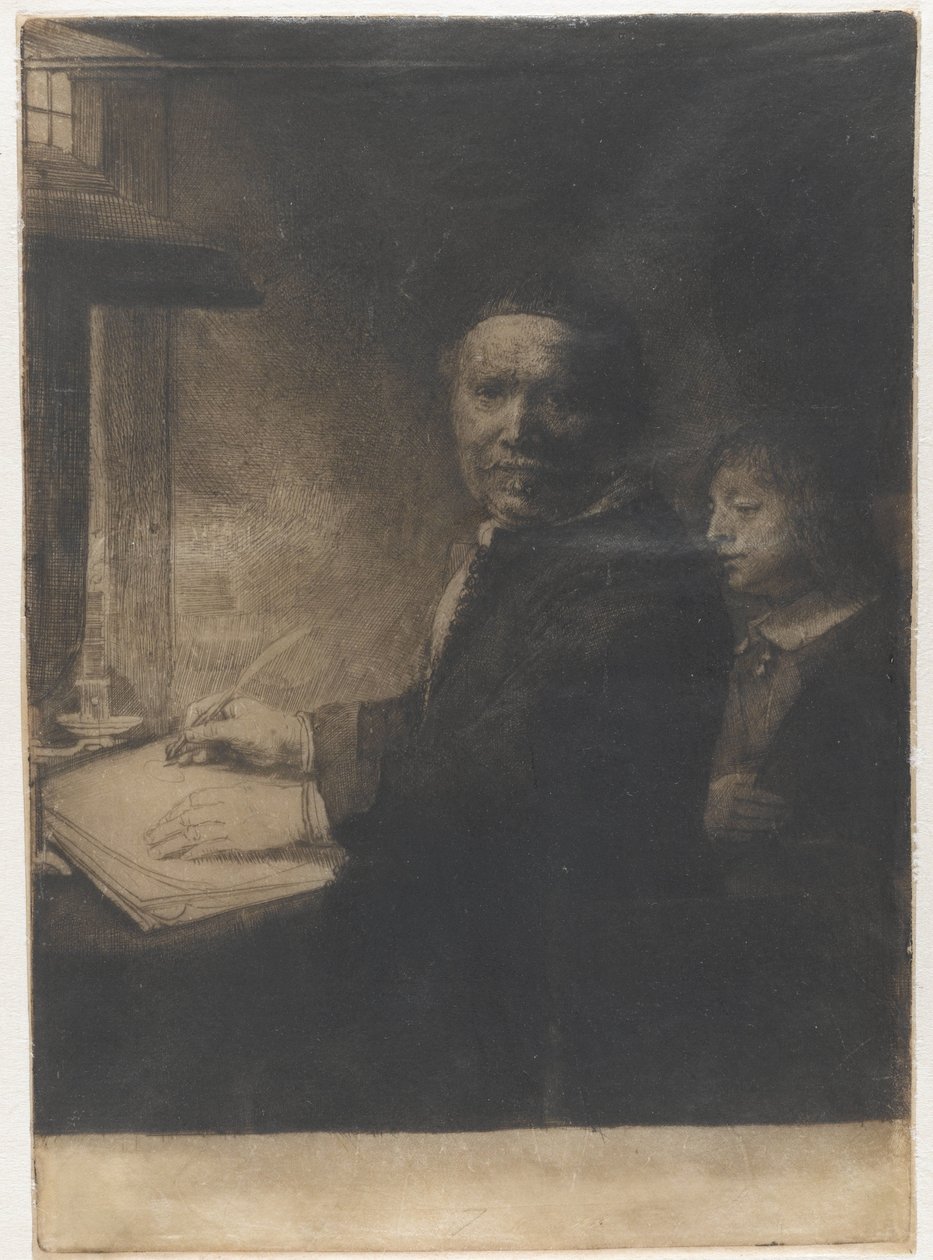 Lieven Willemsz. van Coppenol, maestro calígrafo: la lámina más pequeña de Rembrandt van Rijn
