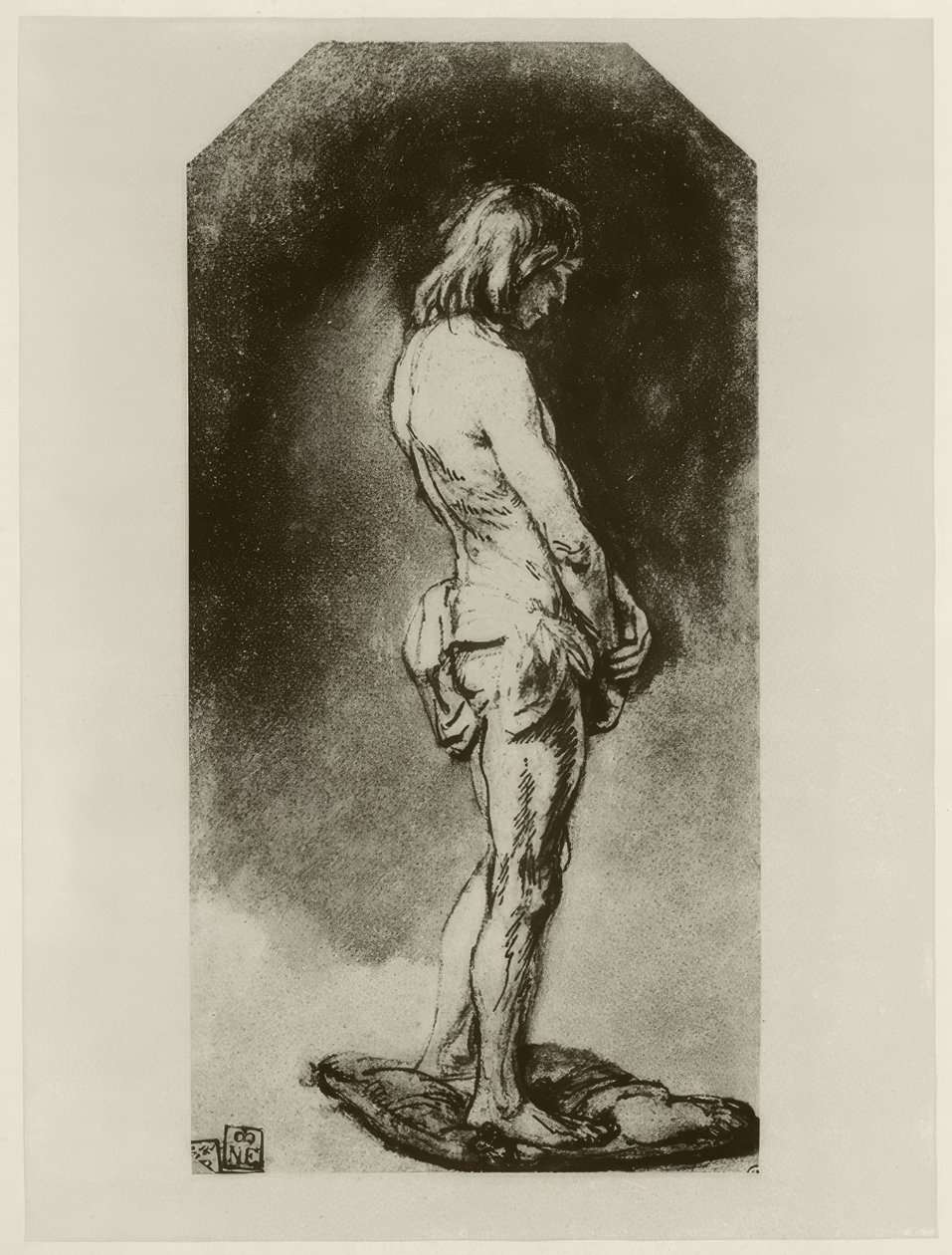Desnudo masculino de Rembrandt van Rijn