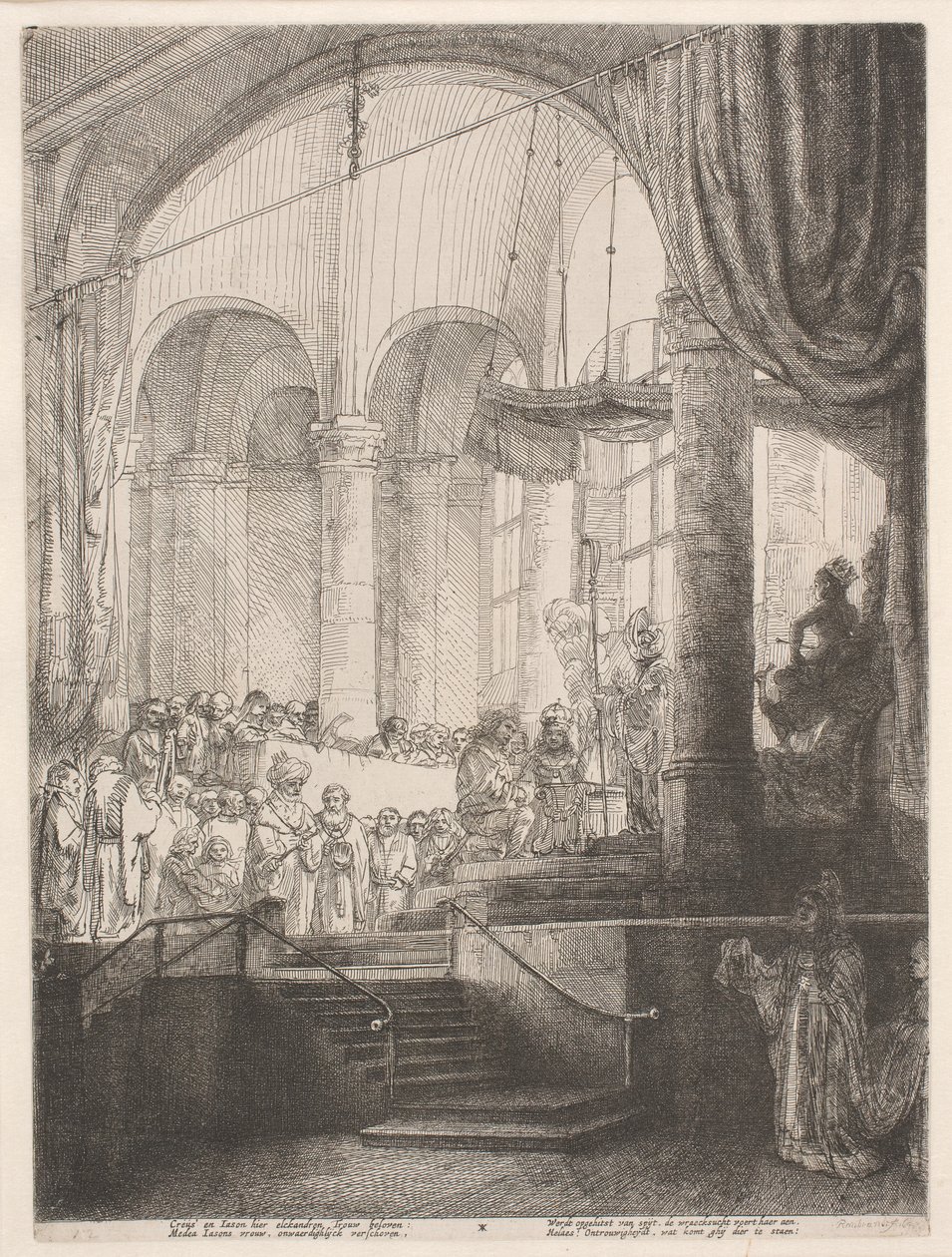 Medea: o el matrimonio de Jasón y Creusa de Rembrandt van Rijn