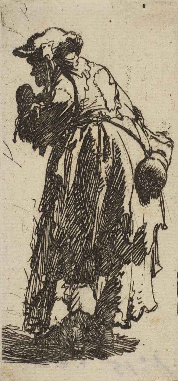 Vieja mendiga con una calabaza, ca. 1629 de Rembrandt van Rijn
