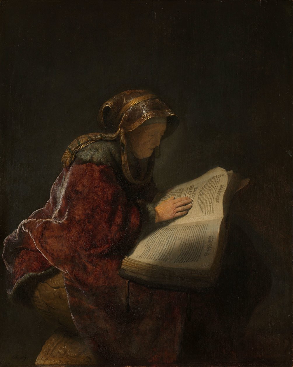 Una anciana leyendo, probablemente la profetisa Ana
Una anciana leyendo, probablemente la profetisa Ana de Rembrandt van Rijn