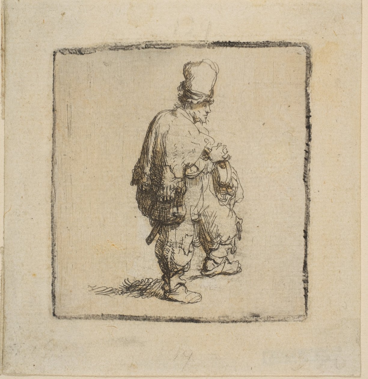 Polaco de Pie con los Brazos Cruzados, 1630-40 de Rembrandt van Rijn