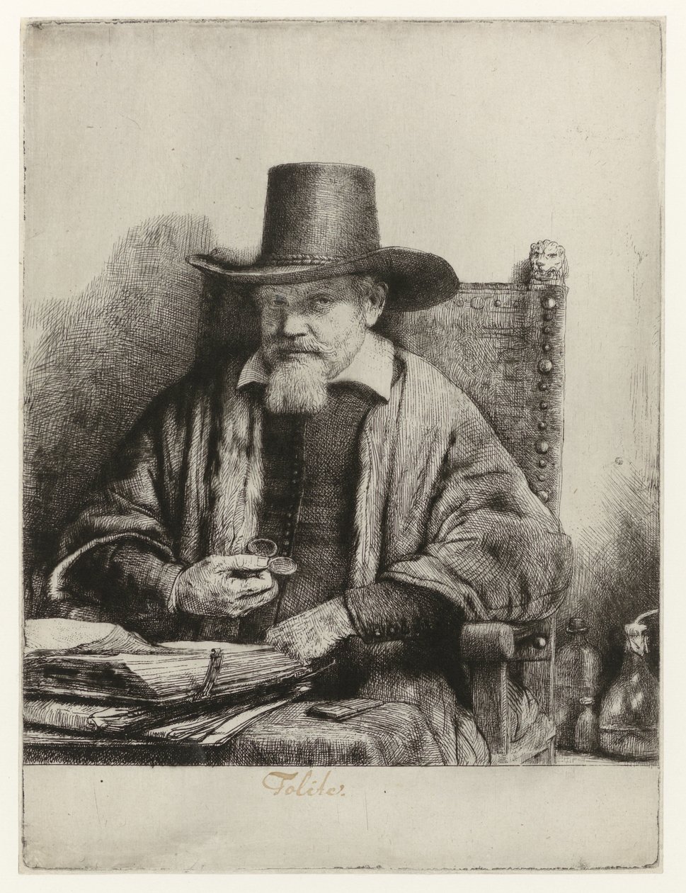 Retrato de Arnold Tholinx Arnout Tholinx, inspector de Rembrandt van Rijn