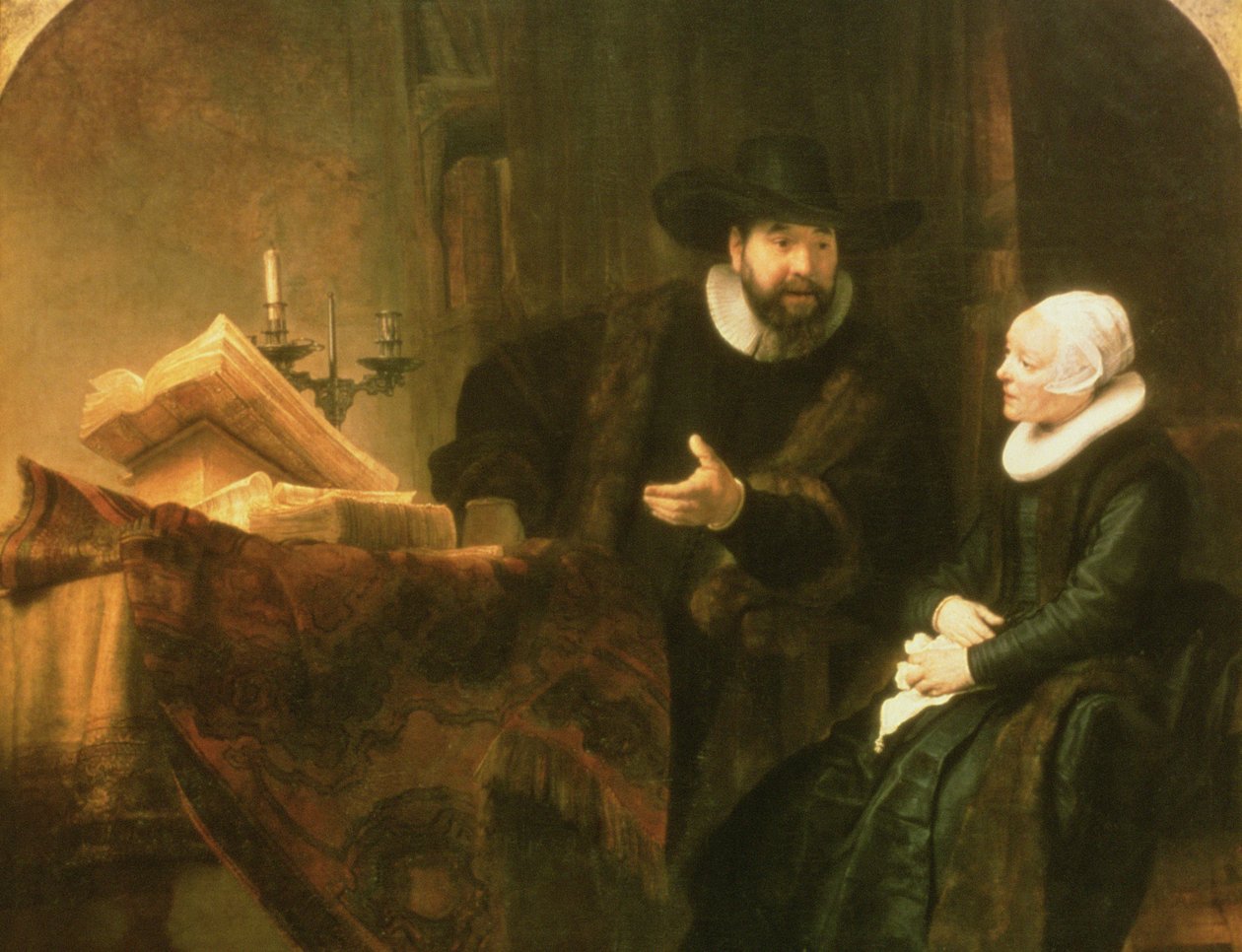 Retrato de Cornelius Anslo y su esposa, 1641 de Rembrandt van Rijn