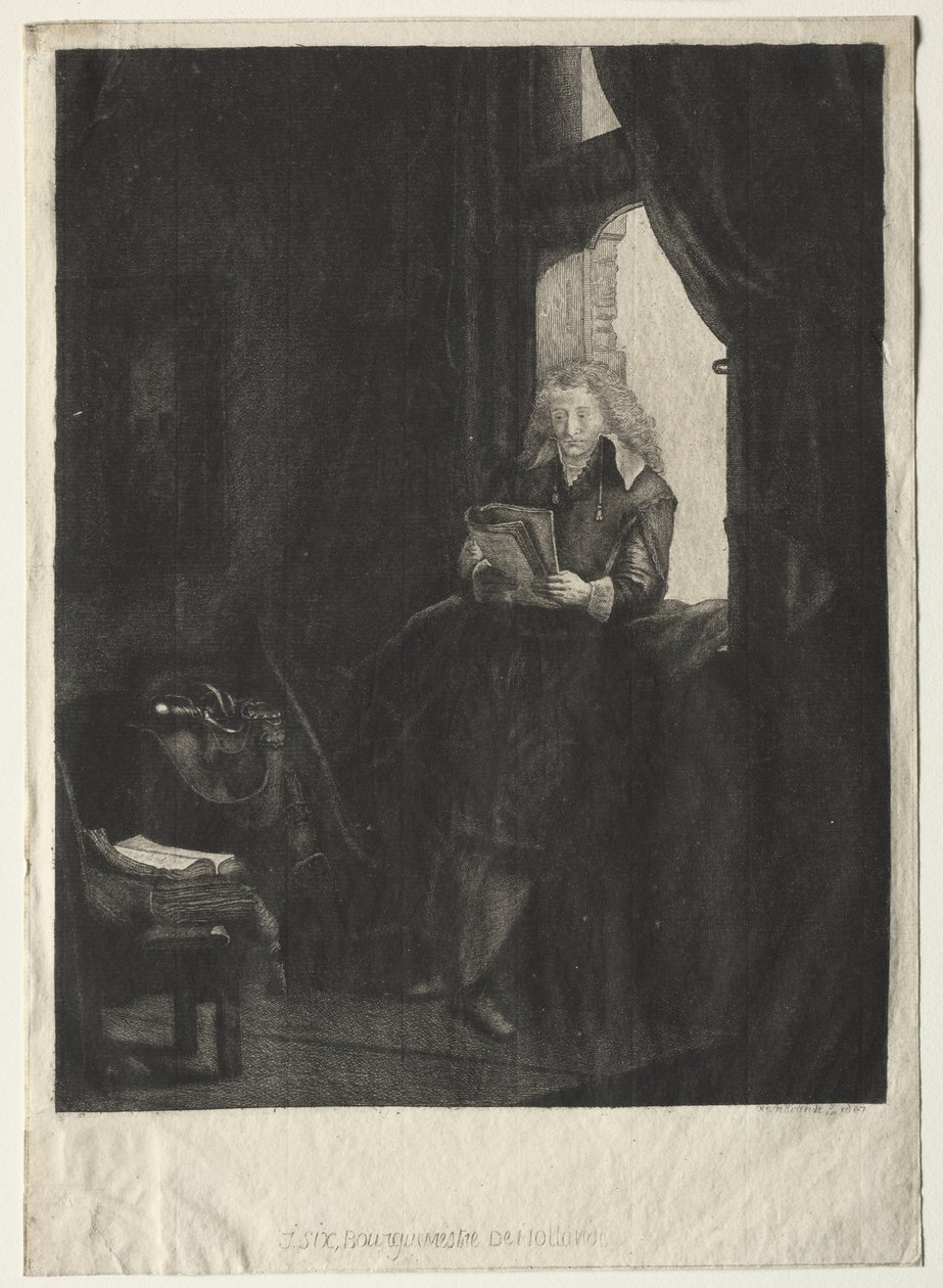 Portrait of Jan Six de Rembrandt van Rijn