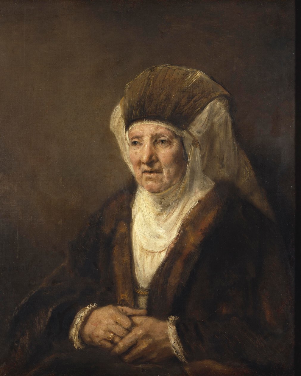Retrato de una anciana, 1655 de Rembrandt van Rijn