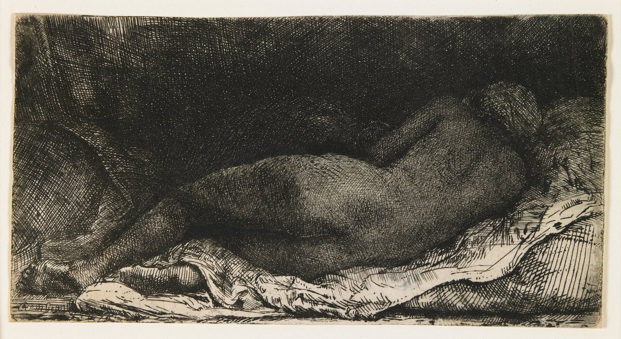 Mujer recostada de Rembrandt van Rijn
