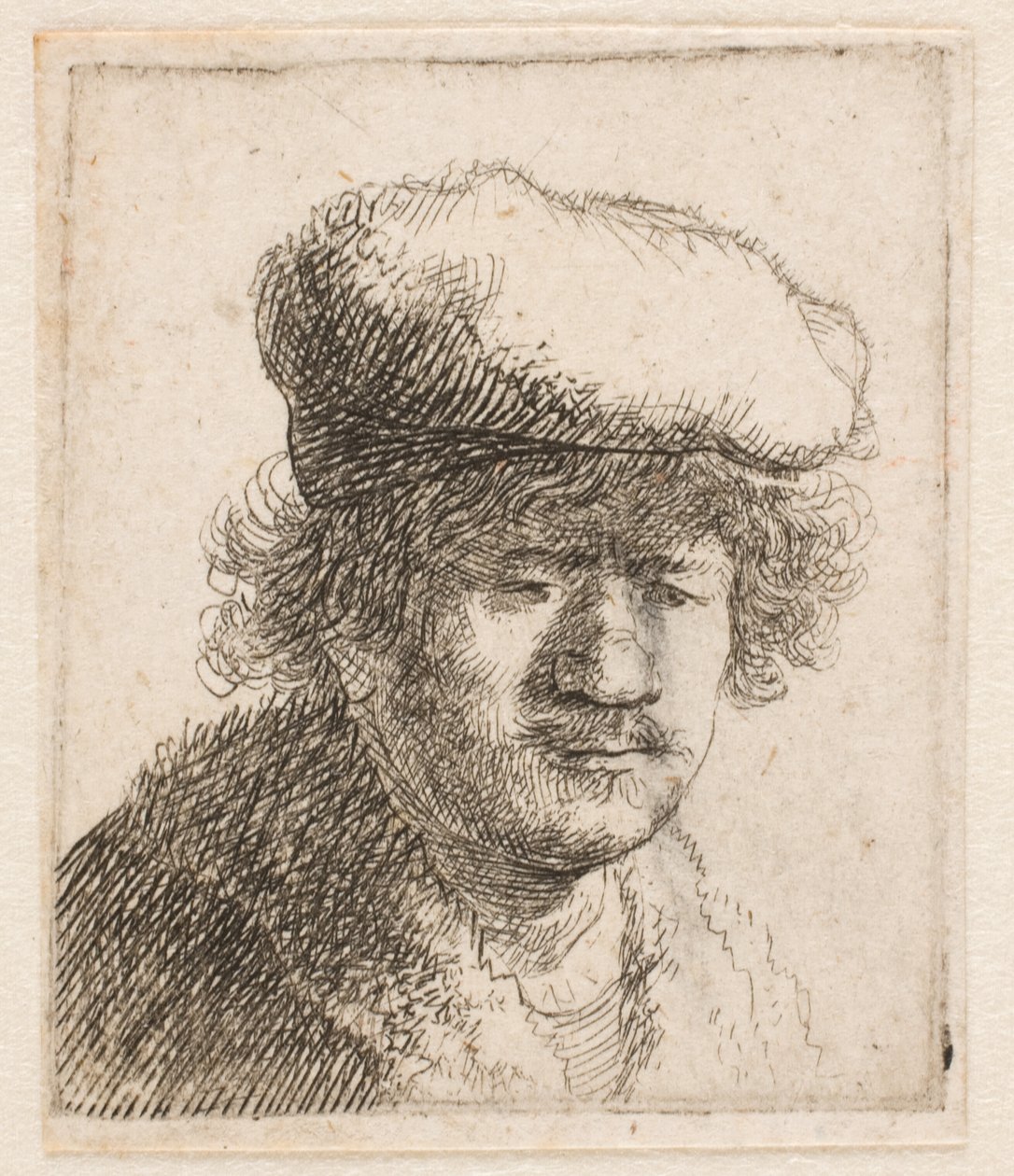 Rembrandt con la gorra ladeada hacia delante: busto de Rembrandt van Rijn