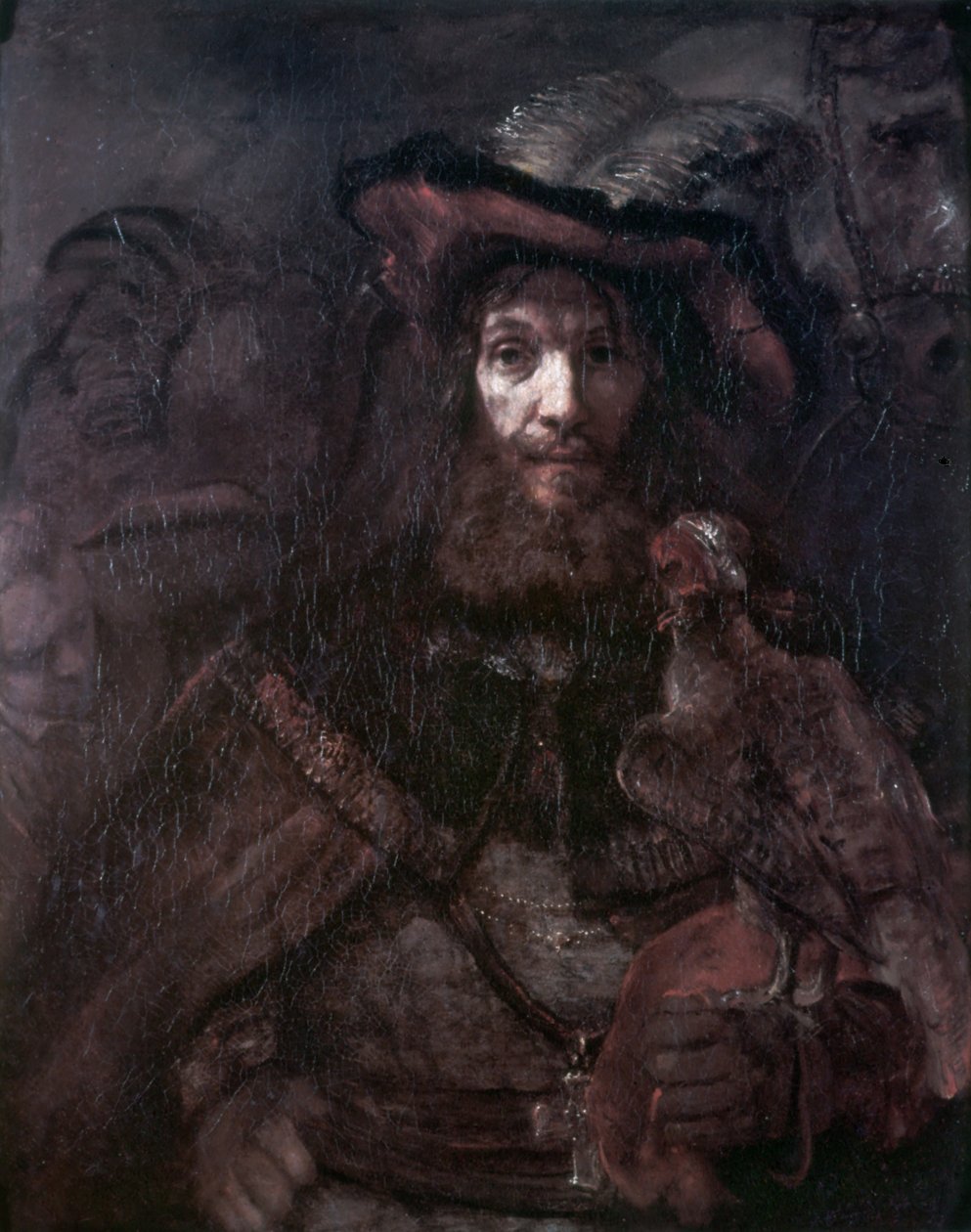 Jinete con un halcón de Rembrandt van Rijn