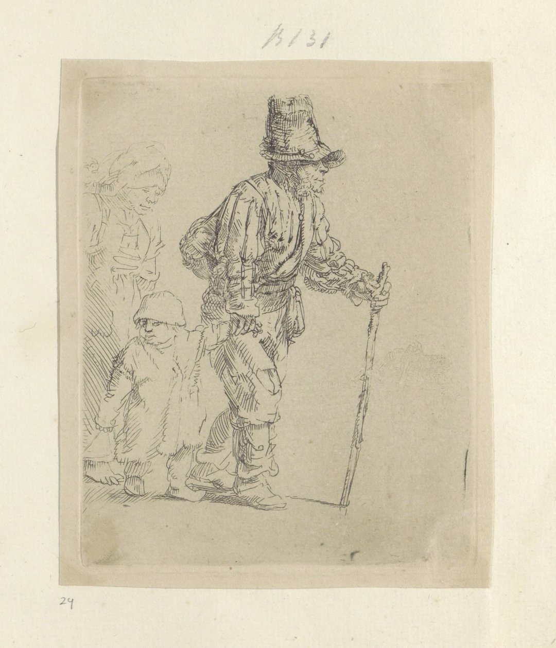Rondtrekkende boerenfamilie Colección de ochenta y cinco grabados originales (título de la serie) de Rembrandt van Rijn