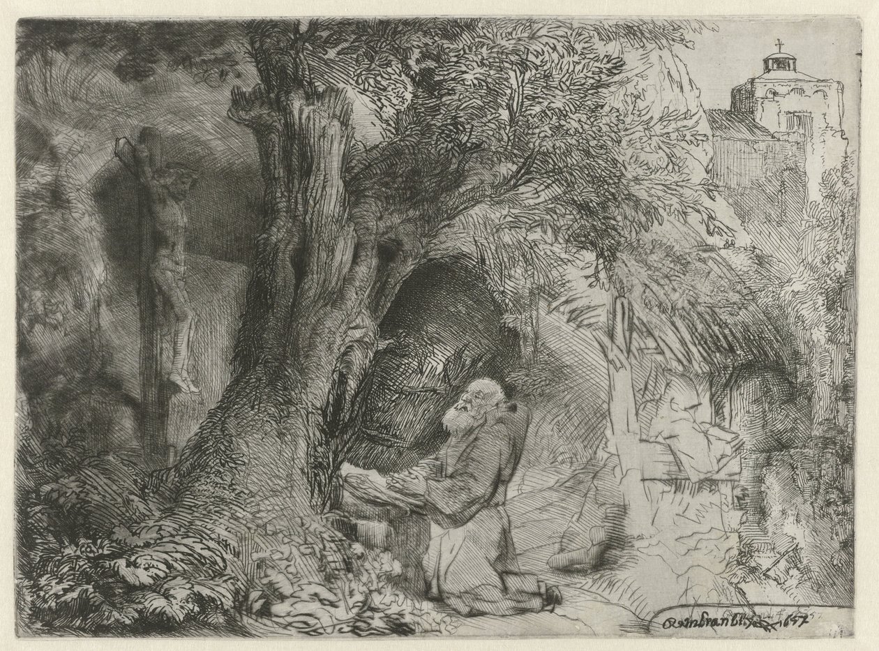 San Francisco bajo un árbol, rezando
San Francisco bajo un árbol rezando de Rembrandt van Rijn