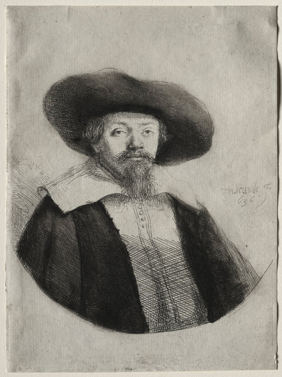 Samuel Manasseh Ben Israel, 1636 de Rembrandt van Rijn
