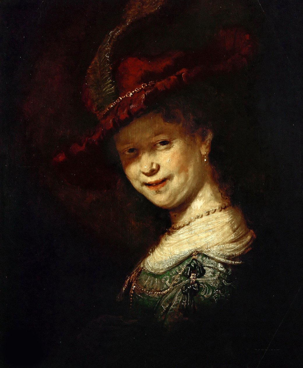 Saskia van Uylenburgh como niña, 1633 de Rembrandt van Rijn